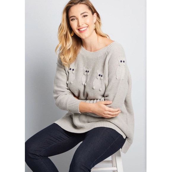 NWOT ModCloth Critter Credibility Mouse Sweater - Picture 3 of 6